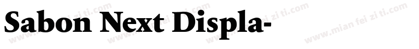 Sabon Next Displa字体转换
